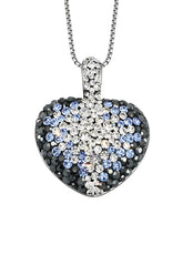 Crystalp Tender Heart Necklace -  Blue